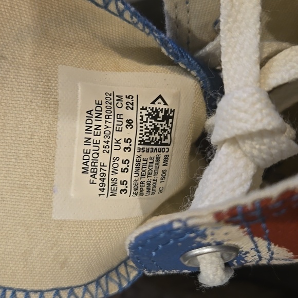 Converse | Limited Edition Union Jack British Flag High Tops Mens Size 3.5 NWOT - Picture 7 of 7